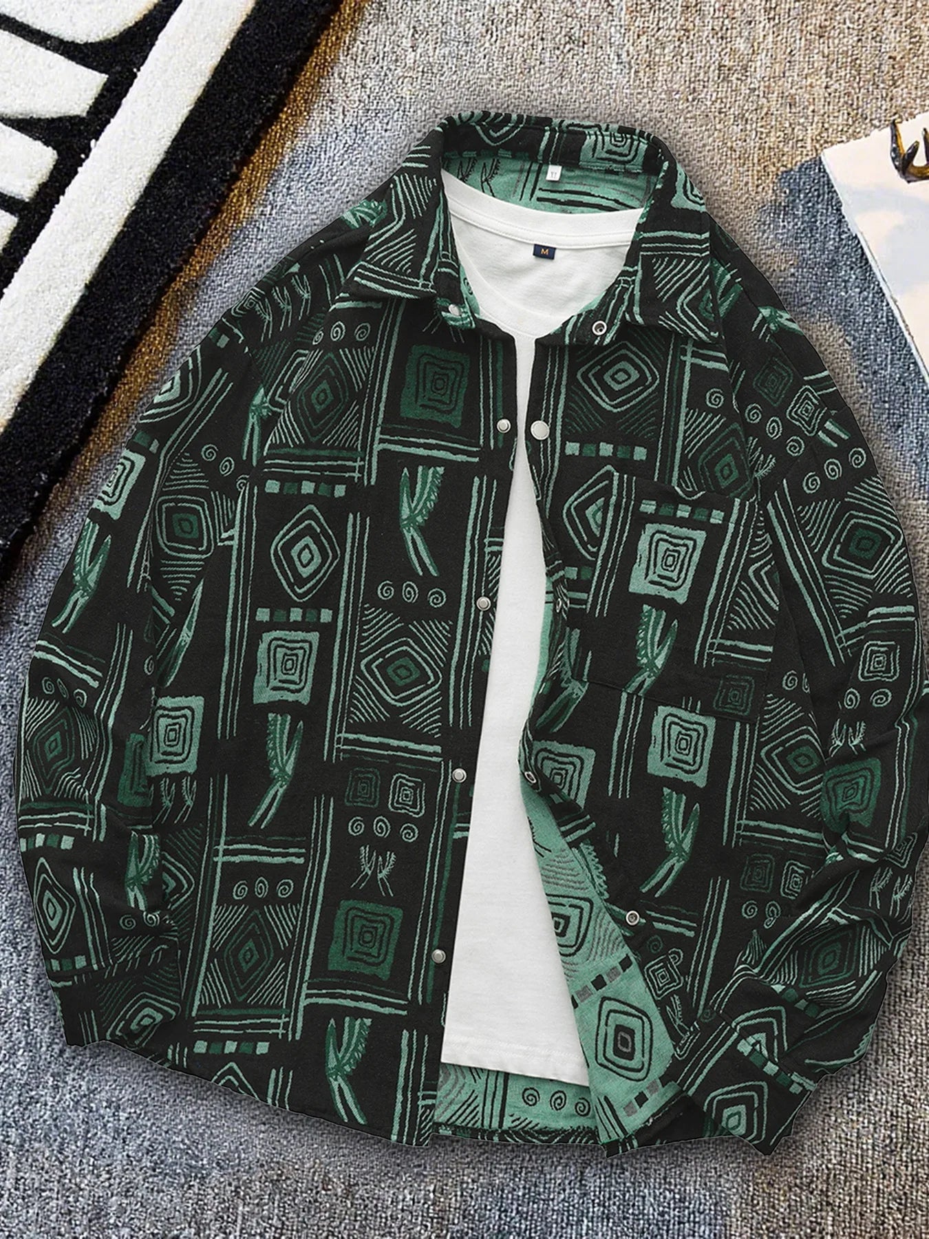 Frühlings- und Herbstjacke für Herren im neuen Ethno-Stil mit Aufdruck, hochwertige, stilvolle Trendjacke