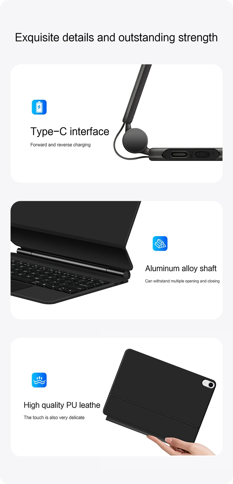 TouchPad Magic Keyboard für iPad Air 11 13 M4 2026 M3 M2 iPad 10 10. Gen. Air 4 5 6 iPad Pro 11 12,9 13'' M5 M4 Smart Cover Hintergrundbeleuchtung