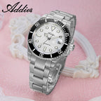ADDIES Luxus Damenarmbanduhren Elegant Klassische 36mm Business Damenuhr BGW9 Leuchtend Wasserdicht Edelstahl Quarz Damenuhren