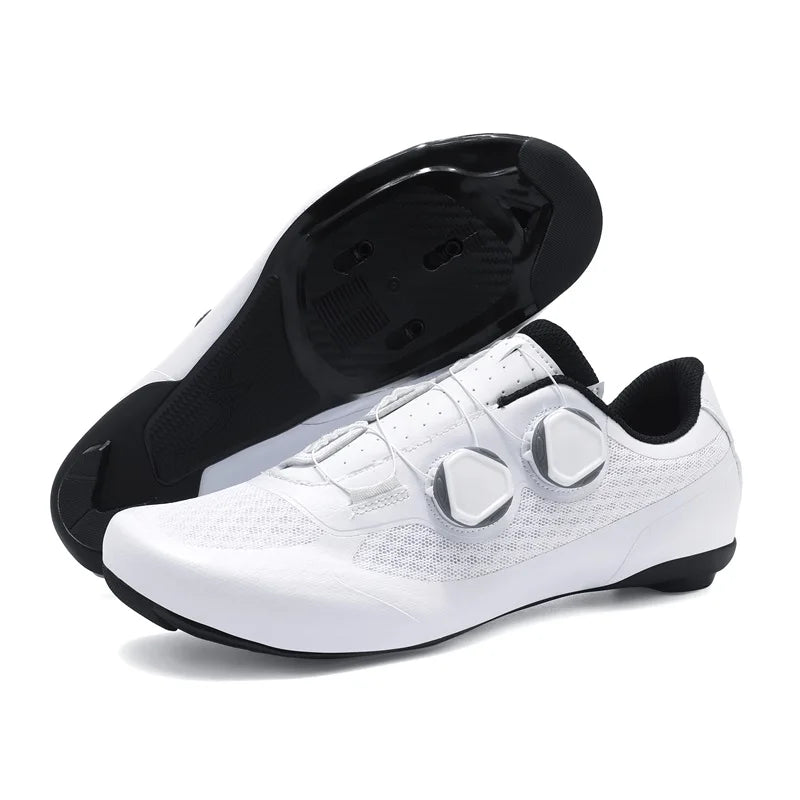 Speed Cycling Sneaker Herren Rennradschuhe Cleat-Schuhe SPD-Schuhe Fahrrad Flat Pedal Schuhe Herren Outdoor-Schuhe Weiß