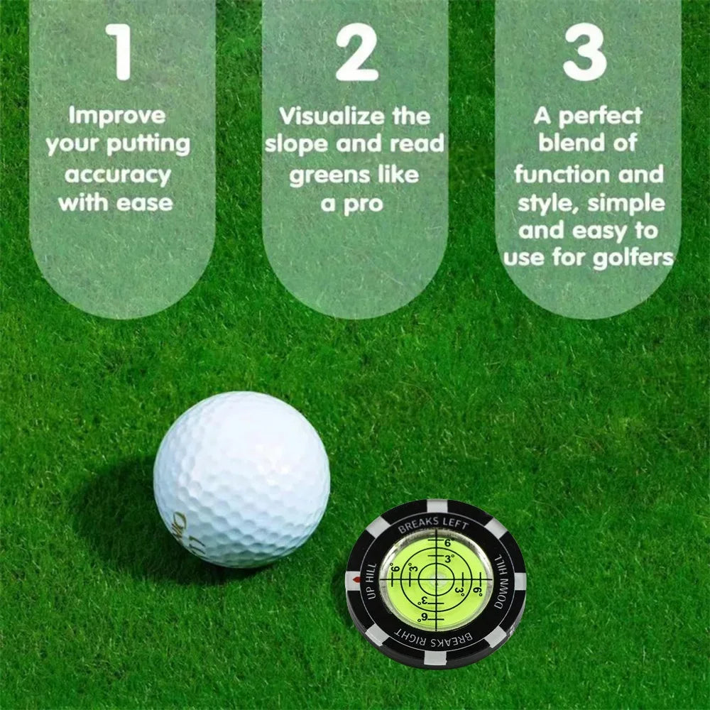 Golf Putt Ball Marker Hohe Präzision Runder Grünleser Golf Putting Hilfe Golf Slope Putting Reader 1PC JJ024 Zweitbild