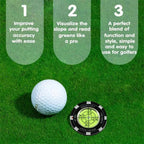Golf Putt Ball Marker Hohe Präzision Runder Grünleser Golf Putting Hilfe Golf Slope Putting Reader 1PC JJ024