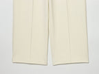 HH Damen Elegantes Beiges Set, Rundhals-T-Shirt, Einfarbiges Puffärmel-Oberteil, Lässige Weite Hosen, High Street Chic Outfit