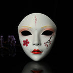 Party Supplies Vollgesichts-Cosplay Geisha Maske Blumen-Verkleidung Hanfu Cosplay Maske Maskerade Gruselige japanische Maske Kinder