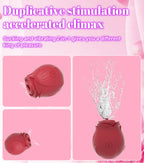 Leistungsstarker Saugvibrator für Frauen Vakuum-Klitorisstimulator Oralsauger für weibliche Brustwarzen Klitoris-Sauger Vibrations-Sexspielzeug für Erwachsene Rosen-Spielzeug