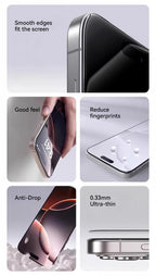 Joyroom 1/2/3 Stück für iPhone 17 Pro Max HD Glas Displayschutzfolie für iPhone 17/17Pro/17Air Vollbild-Schutzfolie aus gehärtetem Glas