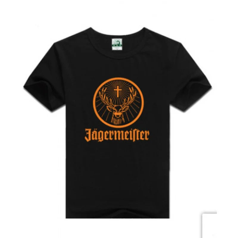 Herren T-Shirt Casual Jägermeister Logo Vintage T-Shirt Grafik Oversized Sport-Tops Atmungsaktiv Bequem Streetwear Hauptbild