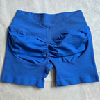 Damen Scrunch Shorts nahtlos V-Rücken Scrunch Booty Shorts Fitness Workout Laufen Yoga Gym Shorts