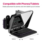 Ulanzi RT02 Universal-Teleprompter Prompter DSLR-Kamera Smartphone Tablet Laptop-Teleprompter Live-Streaming Videoaufnahme