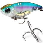 Metall Jig VIB Köder 7g 10g 15g Löffel Spinner Laserlackierung Angelgerät Drillinge Swimbait Pesca Bait Spinnerbait VIBRATION