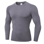 Herren Kompressionsshirts Langarm Workout Gym T-Shirt Laufshirt Cool Dry Sport Unterhemd Sportlicher Baselayer