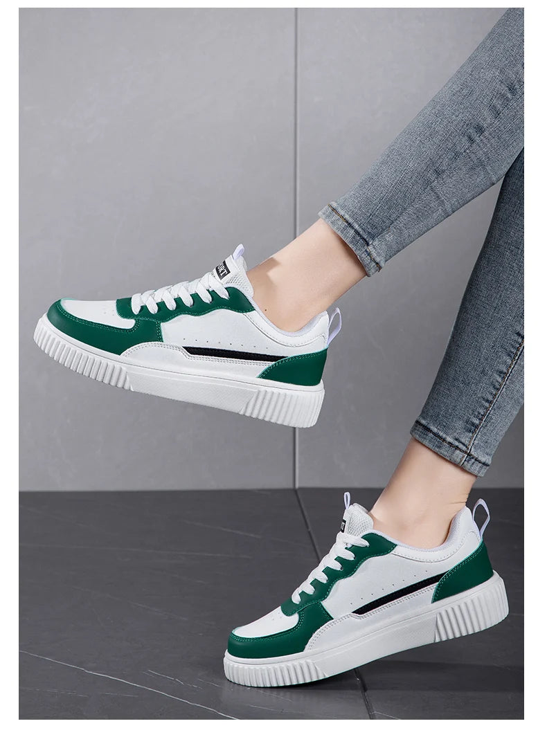 Mode Frauen Freizeitschuhe Atmungsaktive Walkingschuhe Flache Schuhe Sneaker Weiß Damen-Schuhe Sport Laufen Outdoor Walking Für Herren