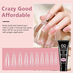 39-teiliges Nagelverlängerungs-Gel-Kit – enthält alle grundlegenden Nagelwerkzeuge, einfach zu bedienen für Anfänger. Einfaches Aufbaugel für Salon-Nägel