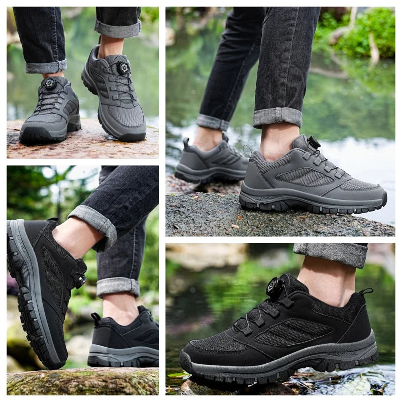 Herren-Outdoor-Sportschuhe für Frühling und Herbst mit drehbarer Schnalle, bequem, rutschfest, Wanderschuhe, große Größen 39–48 Zweitbild