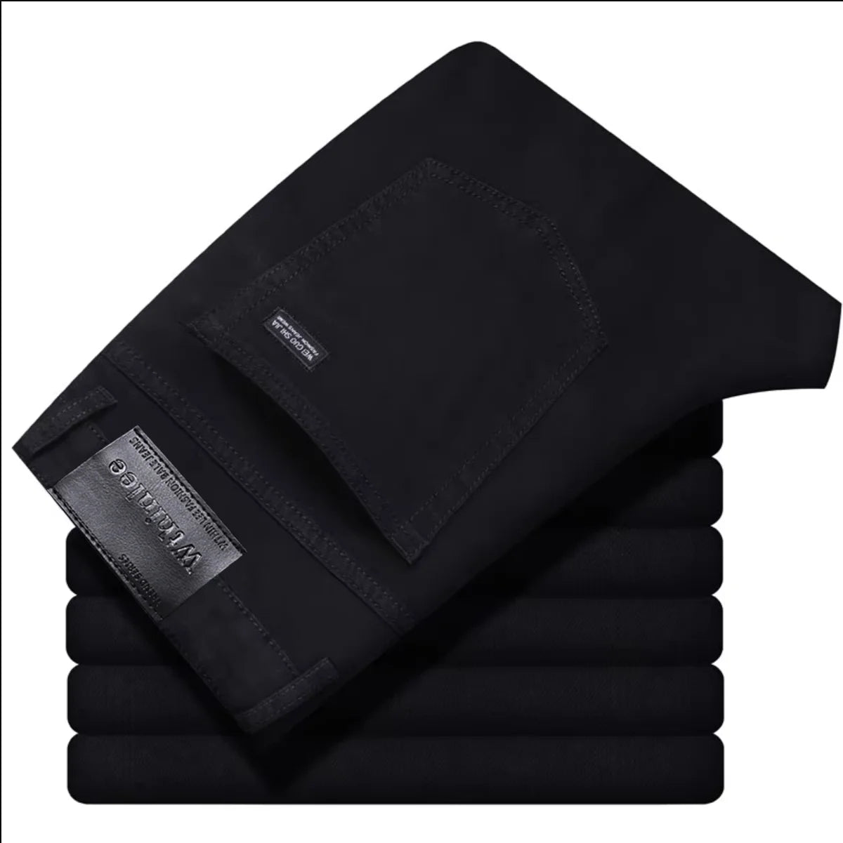 Wthinlee Neue Business Herren Jeans Casual Straight Stretch Fashion Klassische Blau Schwarze Arbeitshose Denim Hose Männer Kleidung