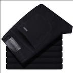 Wthinlee Neue Business-Herrenjeans Lässige Gerade Stretch Fashion Klassische Blau-Schwarze Arbeitsjeans Hose Männer Kleidung