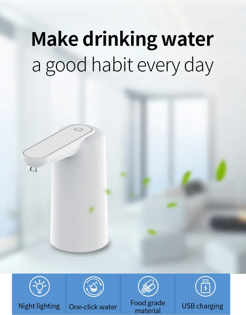 Wasserspender automatisch Mini-Fasswasser elektrische Pumpe USB-Ladung tragbarer Wasserspender Getränkespender
