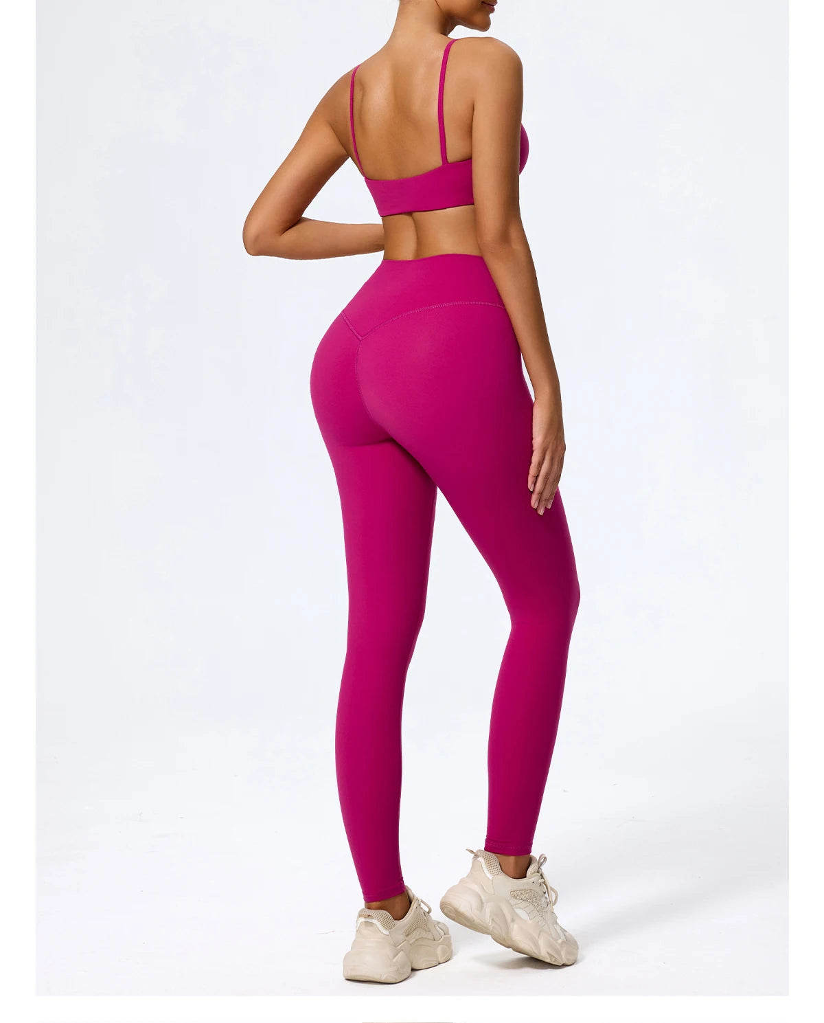 Hearuisavy Sommer Superweiches 2-teiliges Damen-Sportshorts-Set atmungsaktives Fitness-Yoga-BH Freizeit-Push-Up-Workout-Crop-Top