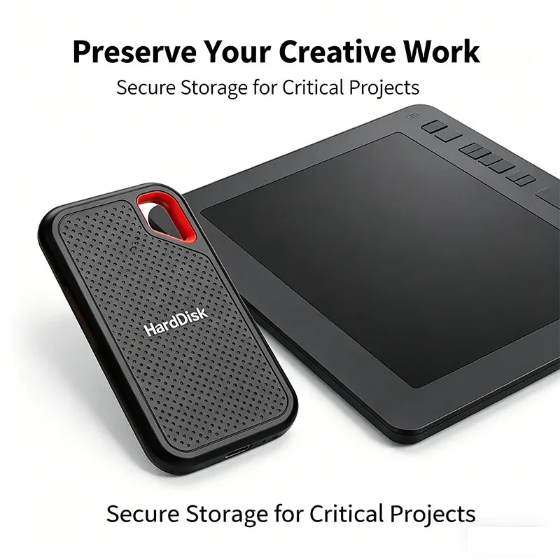 High-Speed Original SSD 2TB Portable USB3.1 Festplatte 4TB Geräuschlose Disk für Freelancer Laptop Tablet Werkbank