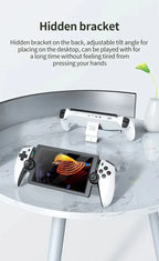 M28 Retro Handheld-Videospielkonsole, 7,1-Zoll-Bildschirm, über 30 Emulatoren für PS2/PS1/PSP, 3D-Dual-Analog-Sticks [God of War Klassiker
