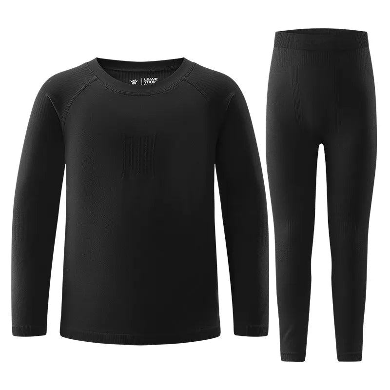 Kelme Children's Quick Drying Clothes Set Outdoor Running Sports Long Sleeve Knitted Training Base Shirt For Boys And Girls