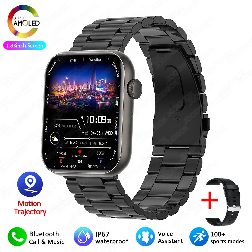 2025 Neue Sport Smartwatch Herren Full Touchscreen Herzfrequenz Bluetooth Anruf 1,9 Zoll KI-Sprache IP68 Wasserdichte Smartwatch Damen