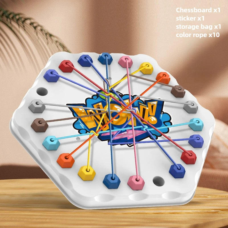 Kinder Seilknoten Puzzle Brettspiel Farbige Linie Gedrehte Verbundene Seile Logik Denkspiel Tischspiel Eltern Kind Interaktives Spielzeug