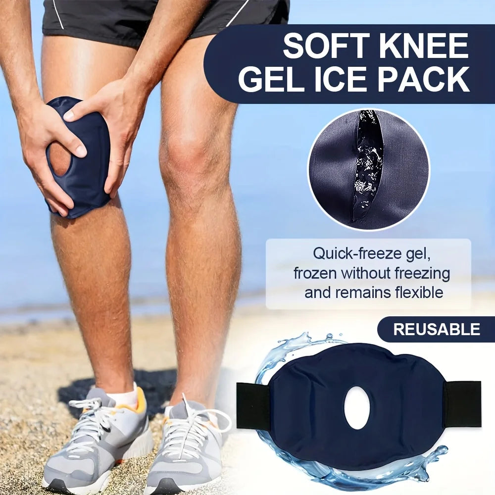 Nylon Gel Knie-Kühlpack Wiederverwendbarer Knie Kalt- und Warm-Kompressen Gelpack zur Knieentlastung und -entspannung Fußpflege-Zubehör