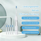 H2ofloss Sonic Elektrische Zahnbürste 38000VPM 5 Modi IPX7 Wasserdicht 60 Tage Akku Smart Timer Wiederaufladbar Aufhellend Mundpflege