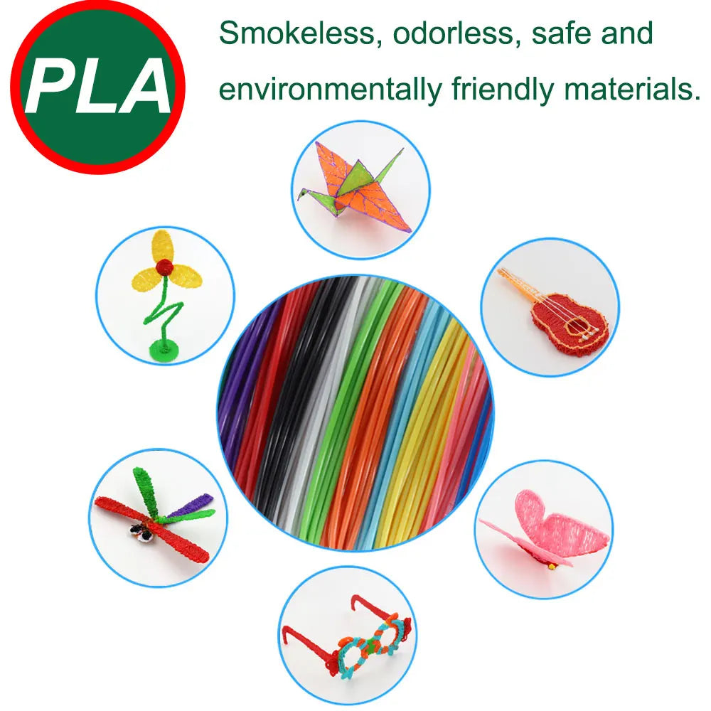 2026 Neue 3D-Druckstift DIY Dreidimensionale Malerei Kinderspielzeug mit LCD-Bildschirm Netzteil 200M PLA-Filament Spielzeug Geschenk