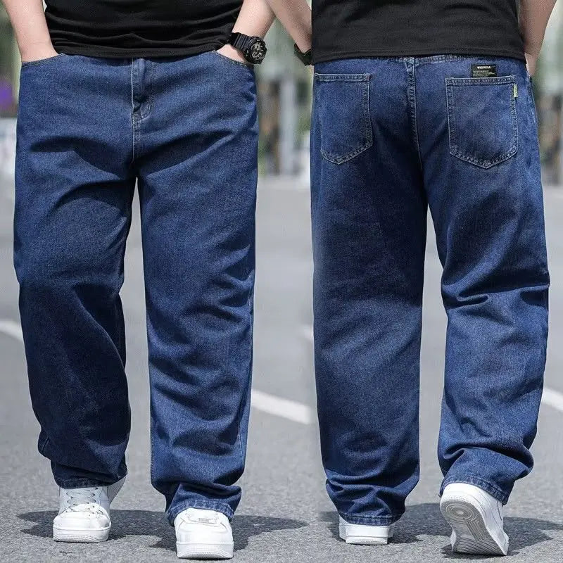 Übergroße Jeans für Männer Herrenjeans Hosen Denimhosen Herrenjeans Große Größe Baggy Y2k Herren Cargohosen Schwarz Neue weite Beinhosen