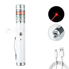 Tragbarer USB-Grünlaserpointer 2-in-1 Abnehmbare Lampenfassung Mini-Laserstift Sichtbarer Fokus Rote Kombination für die Jagd