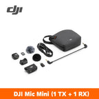 DJI Mic Mini Funkmikrofon (2 Sender + 1 Empfänger) / (1 Sender + 1 Empfänger) mit intelligenter Geräuschunterdrückung und hochwertiger Audioqualität