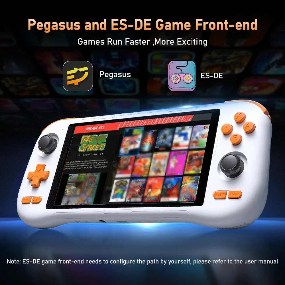 K56 Android 14 tragbare Gaming-Konsole mit 5,5-Zoll-Touchscreen und über 50 Retro-Videospiel-Emulatoren für DC/MAME/SS