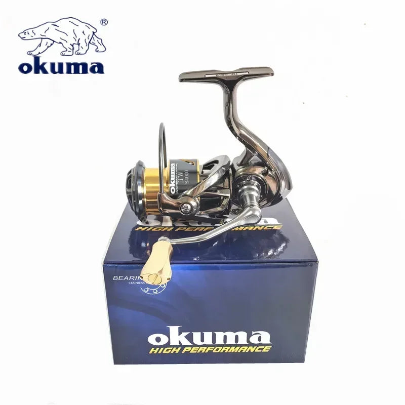Okuma Ganzmetall-Angelrolle mit flacher Spule 15 kg Korrosionsschutz Salzwasser Spinnrolle 1000-5000