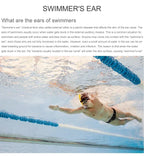 Swimming Ear Plugs for Adults, 3 Pairs Waterproof Reusable Silicone Swim Earplugs with Removable Cord,Perfect for  Water Sports