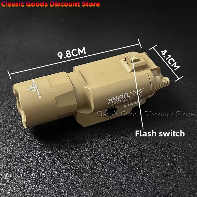 Taktische Lampe X300 X300U Nylon Pistolen-Blitzlicht LED passend für 20mm Schiene Airsoft Hängende Jagd Taschenlampe