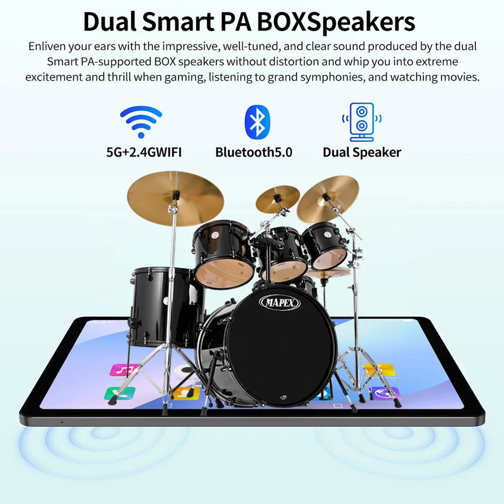2025 Neu verbessertes Pad 10,1 Zoll Android-Tablet Octa Core 6GB RAM 128GB ROM Dual-Netzwerk WLAN Dual-Kameras Tablet PC 6000mAh