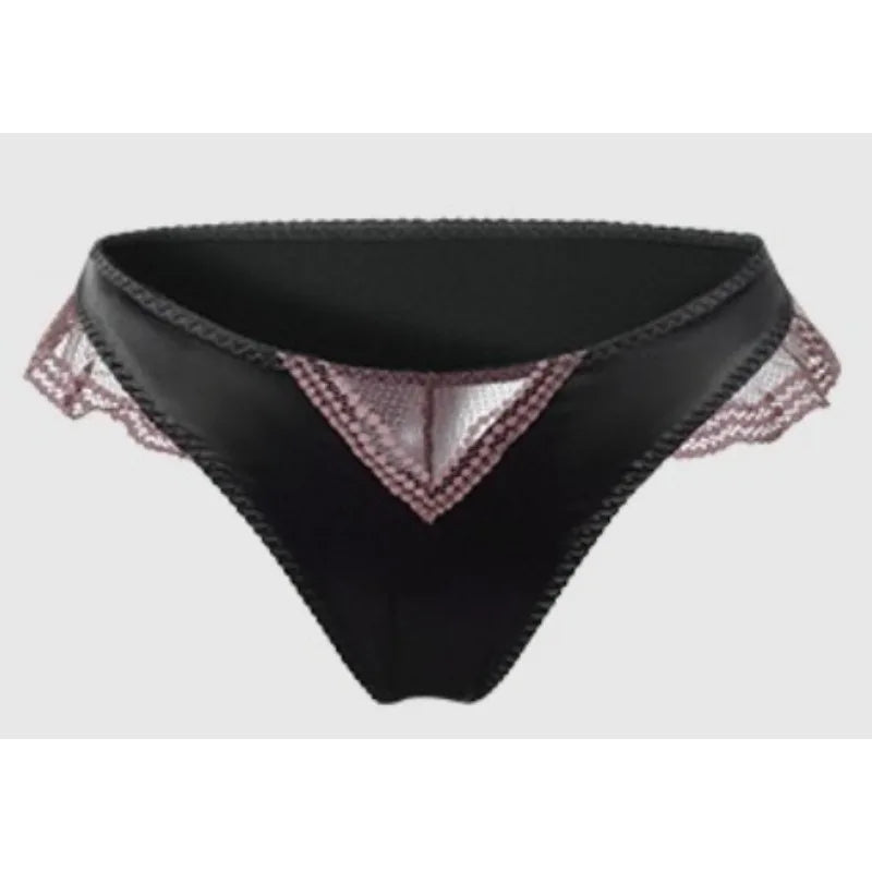Sexy französisches Satin-Spitzen-Dessous-Set für Damen mit großer Oberweite, transparenter, schmaler Brustbereich, ultra-dünnes Sommer-BH-Set mit kleinen Cups, S-XL