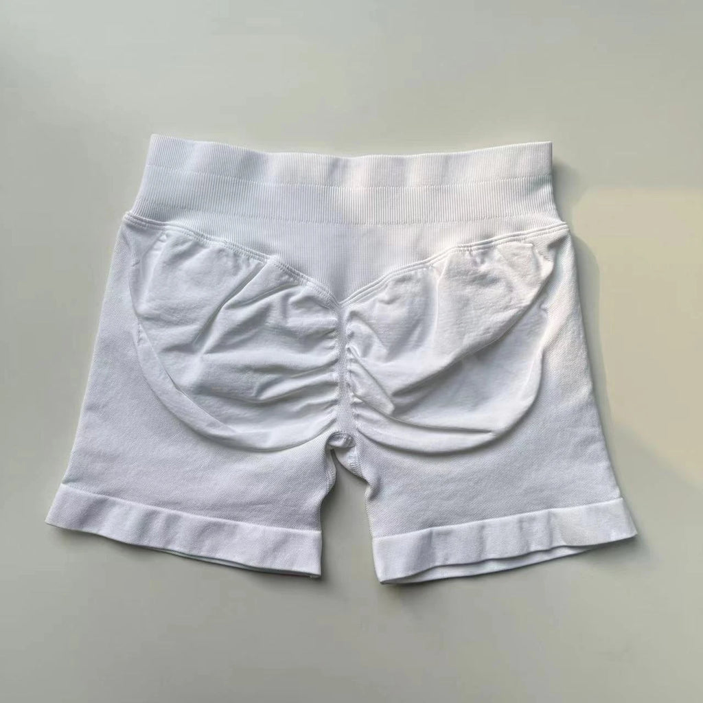 Impact Shorts 4.5" Nahtlos, hochelastisch, niedrig gerippter Bund, dezenter Po-Kontur-Shorts, Fitness Workout Yoga Gym Shorts