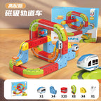 Magnetisches Bullet Train Set für Kinder mit elektrischer Lokomotive, DIY-Gleisbausteinen, pädagogischem MINT-Bauspielzeug, Geburtstagsgeschenk