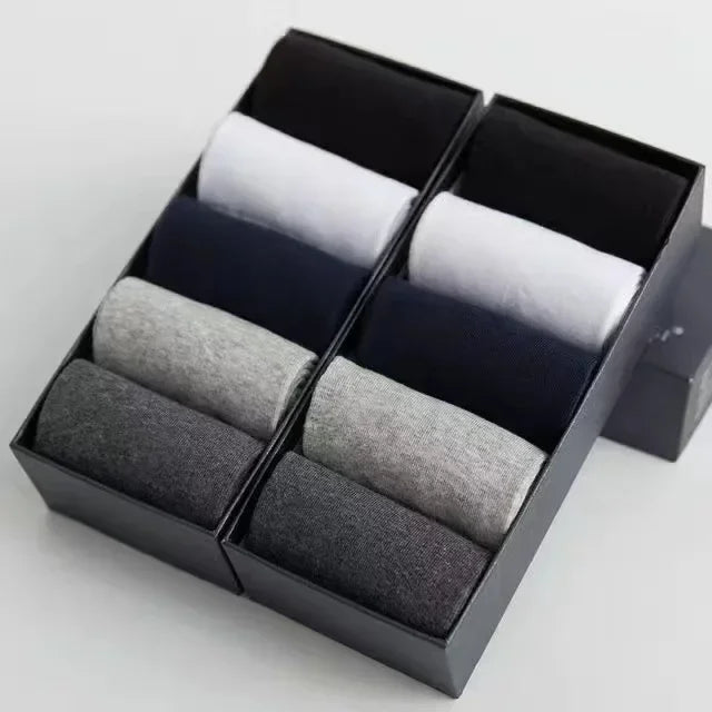 20 Stück/Los Herren Socken aus reiner Baumwolle Übergröße Einfarbig Freizeit Business Lange Socken Atmungsaktive Weiche Herrensocken EU39-48