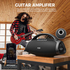 W-KING 200W RMS Portable Bluetooth Lautsprecher, Massive Bass Party Boombox IPX7 Wasserdichter Lautsprecher Groß, Lauter Outdoor Lautsprecher