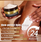 LKIAE Ultra Glutathione Kollagen Haut Leuchtende Körpercreme, 24-Stunden Intensive Feuchtigkeit, Aufhellend, Tiefenpflege & Glanz, 200ml