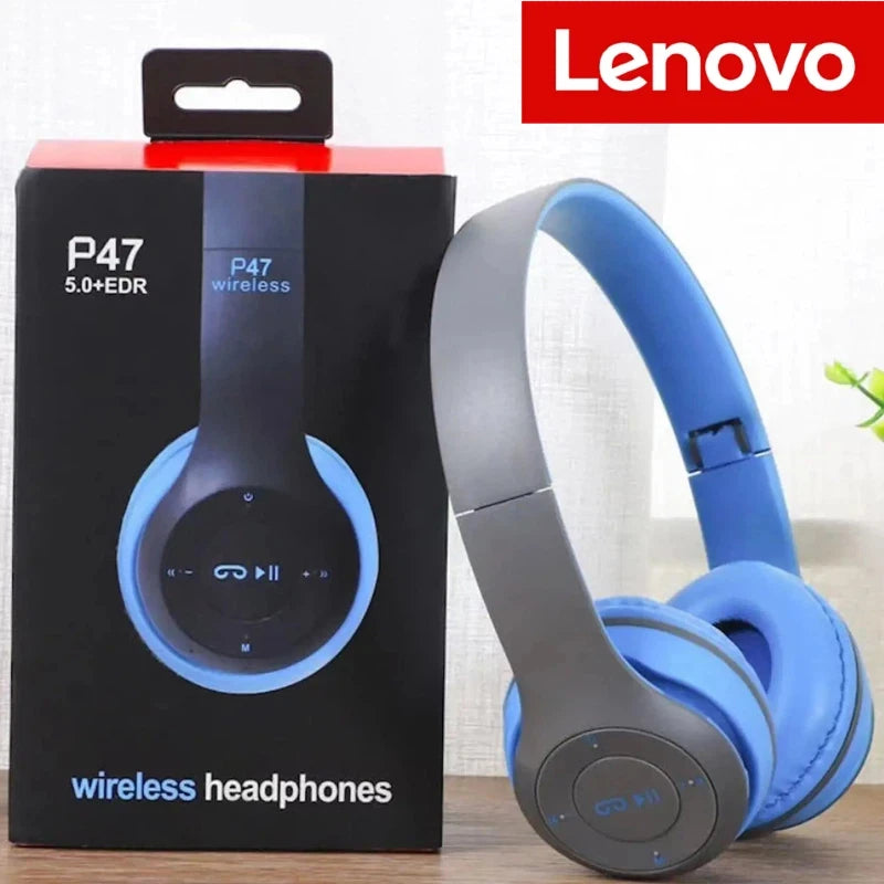 Lenovo Multifunktionaler tragbarer faltbarer kabelloser Bluetooth 5.0 Kopfhörer Für Bluetooth-Verbindung Kabelgebundene Verbindung