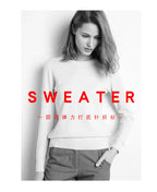 Damen Slim O-Neck Pullover Kaschmir-Wollmischung Pullover Herbst Und Winter Langarm Strick Unterhemd Große Größe 2024