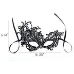 Damen Karnevalsmaske Hohle Spitze Maskerade Gesichtsmaske Prinzessin Abschlussball Party Requisiten Schwarze Augenmaske Halloween Kostüm für Frauen