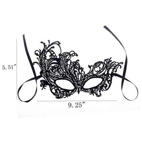 Damen Karnevalsmaske Hohle Spitze Maskerade Gesichtsmaske Prinzessin Abschlussball Party Requisiten Schwarze Augenmaske Halloween Kostüm für Frauen