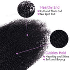 Lockige Clip In Echthaar Extensions Kinky Curly Clip Ins Ganzer Kopf für Schwarze Frauen Brasilianisches Remy Echthaar Naturfarbe 8 Stück