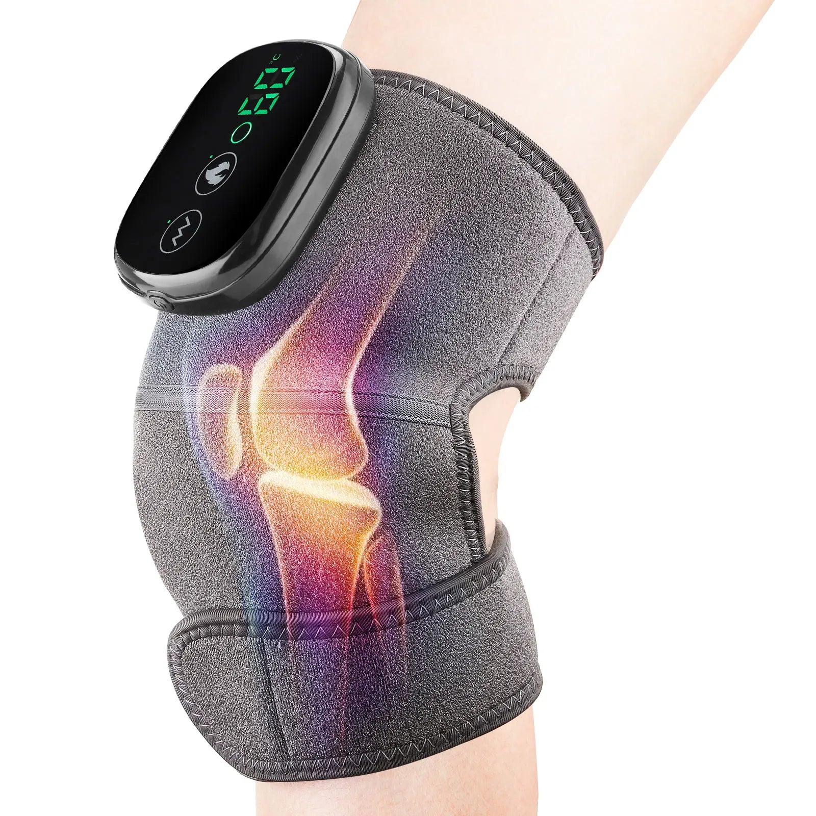 Elektrische Heizschulterstütze mit LED-Anzeige, Vibrations-Schultermassage-Gürtel zur Gelenkpflege und Muskelentspannung